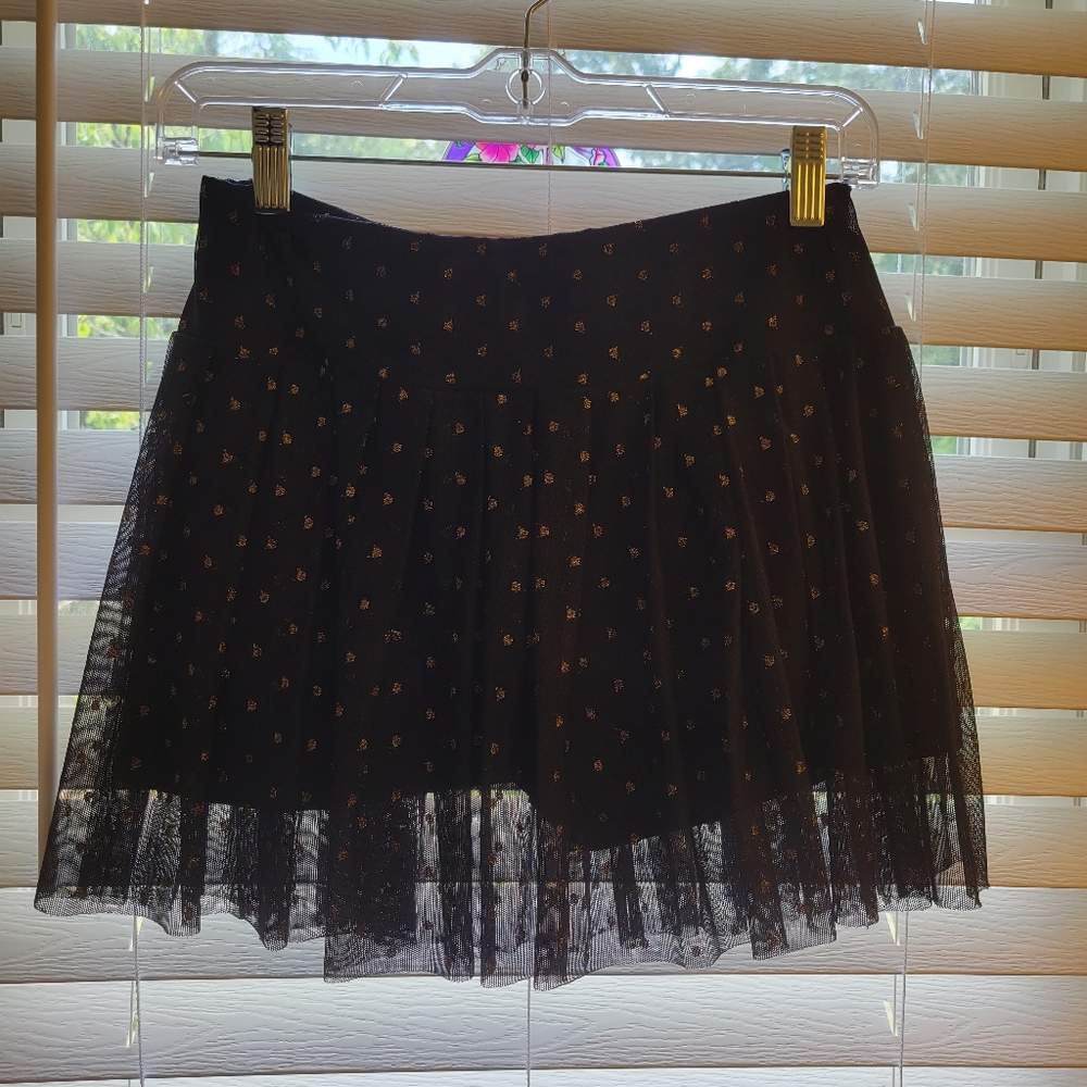 Black mesh Bluefish tennis skirt size medium